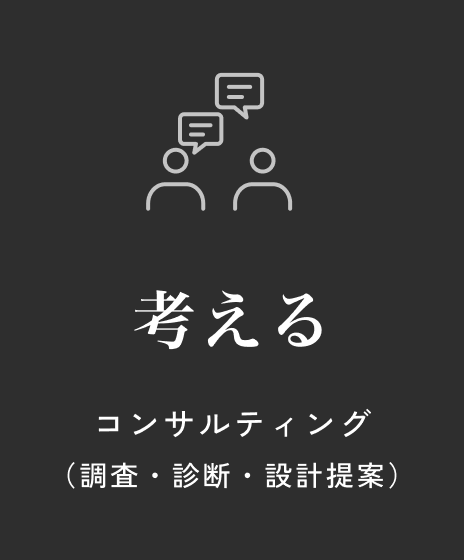 考える(コンサルティング)(調査・診断・設計提案)